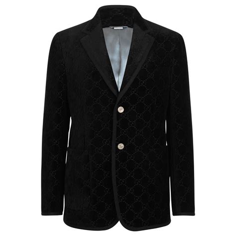 gucci gg blazer womens|gucci black velvet blazer.